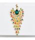 XSB176 - Elegant Peacock Gemstone Saree Brooch